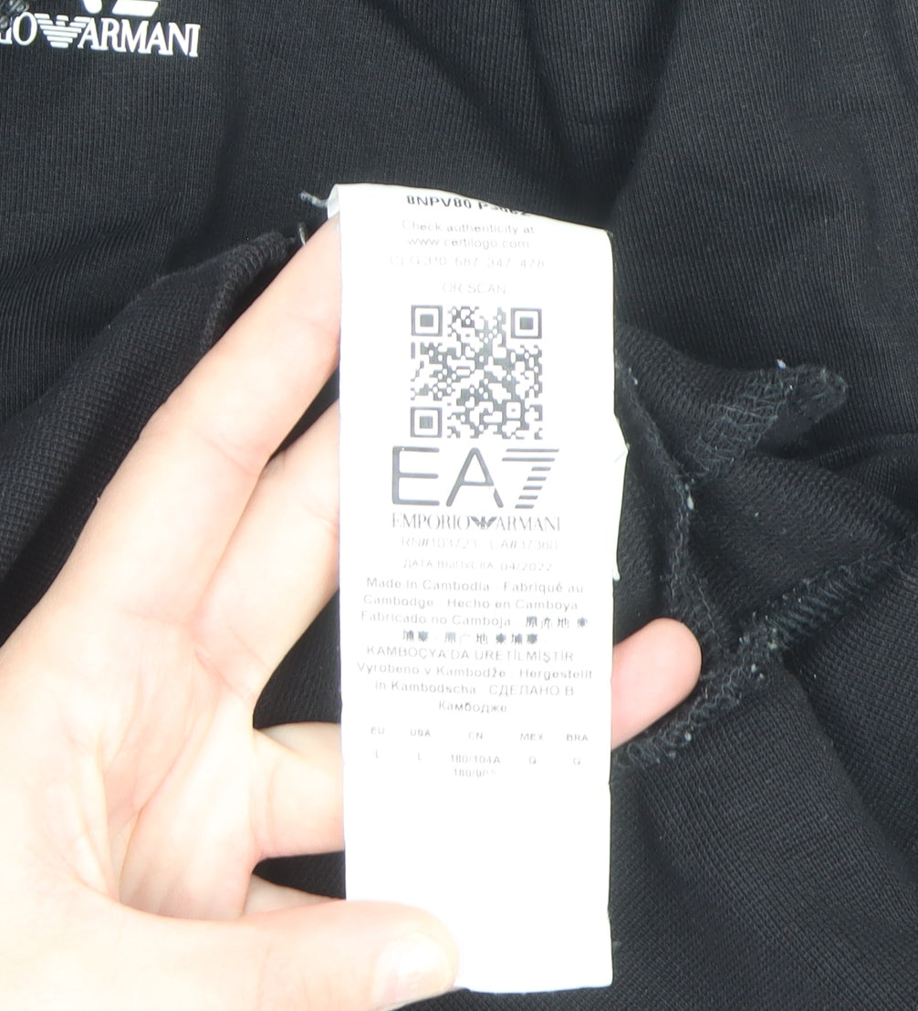 Emporio Armani EA7 Men's Black Full Zip Hoodie Size L