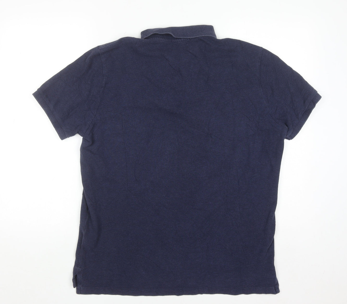 Ralph Lauren Men's Blue Slim Fit Cotton Polo Shirt Size L