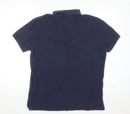 Ralph Lauren Men's Blue Slim Fit Cotton Polo Shirt Size L