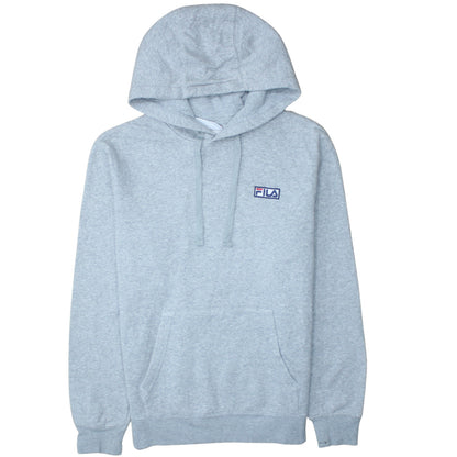 Fila Men’s Grey Pullover Hoodie Small Regular Fit Fleece