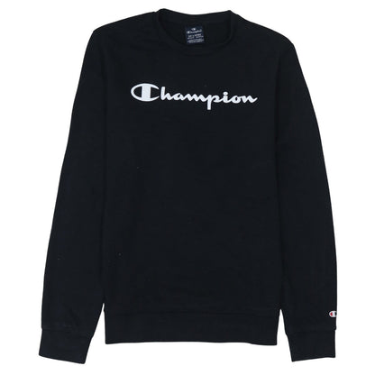 Champion Boys Black 2XL Pullover Fleece Sweatshirt with Logo Print