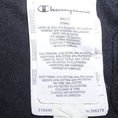 Champion Boys Black 2XL Pullover Fleece Sweatshirt with Logo Print