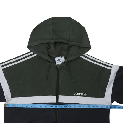Adidas Men's Green Full Zip Hoodie Size L Sportswear