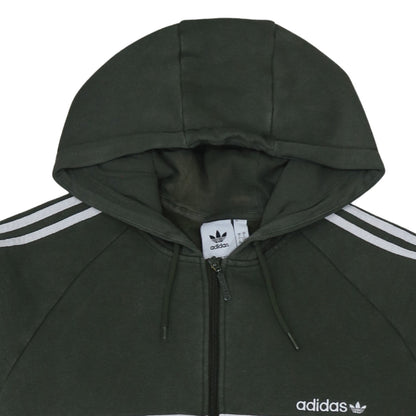 Adidas Men's Green Full Zip Hoodie Size L Sportswear