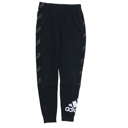 Adidas Boys Black Joggers Size 13-14 Years Elastic Waist Sweatpants