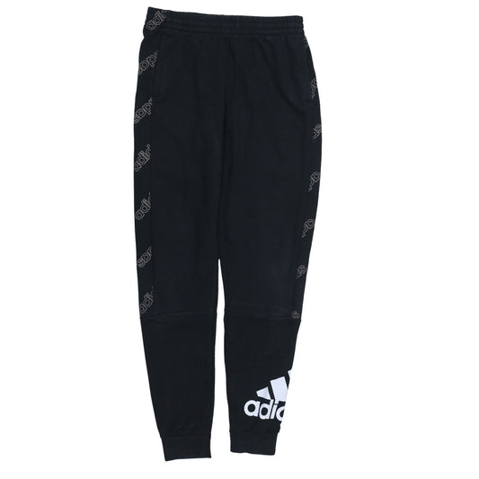 Adidas Boys Black Joggers Size 13-14 Years Elastic Waist Sweatpants