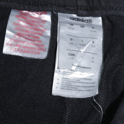 Adidas Boys Black Joggers Size 13-14 Years Elastic Waist Sweatpants