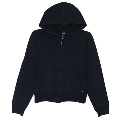 GAP Womens Black XS Full Zip Hoodie Stretch Cotton Blend