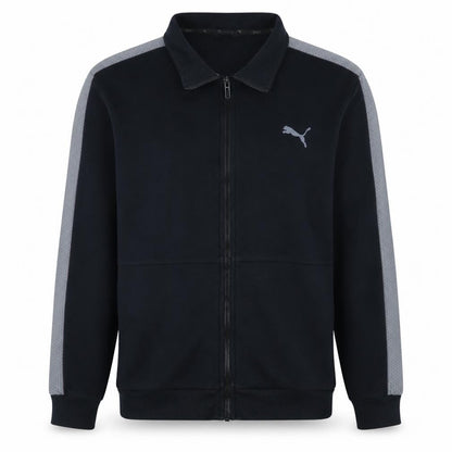 Puma Men's Black Full Zip Collared Sweatshirt XL Sportswear