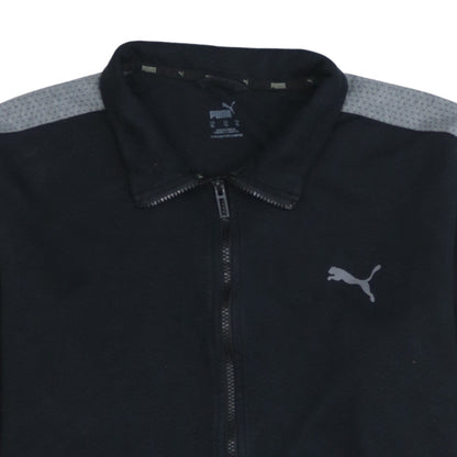 Puma Men's Black Full Zip Collared Sweatshirt XL Sportswear