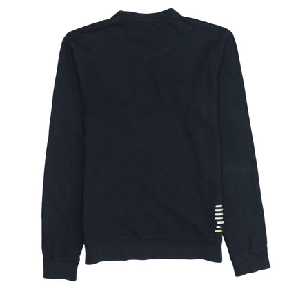 Emporio Armani EA7 Men's Black Cotton Crew Neck Sweatshirt M
