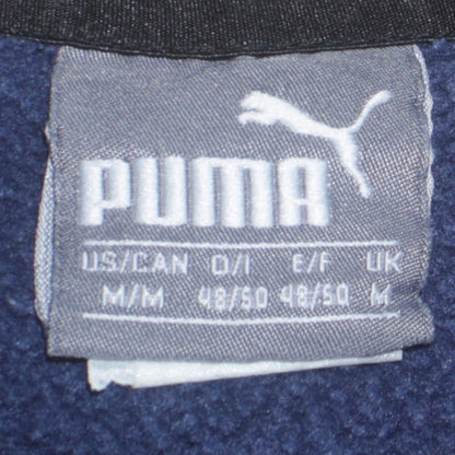 Puma Men's Blue Logo Crew Neck Fleece Sweatshirt Size M