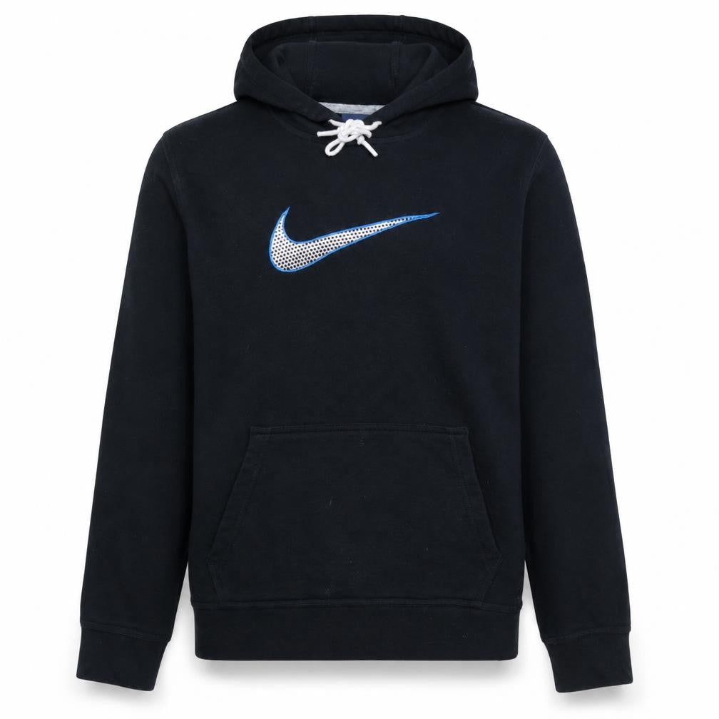 Nike Men's Black Pullover Hoodie M Regular Fit Graphic Logo