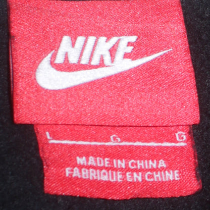Nike Men's Black L Pullover Short Sleeve Hoodie with Logo