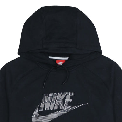 Nike Men's Black L Pullover Short Sleeve Hoodie with Logo