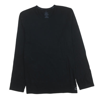 Calvin Klein Men's Black Cotton Long Sleeve Pyjama Top L