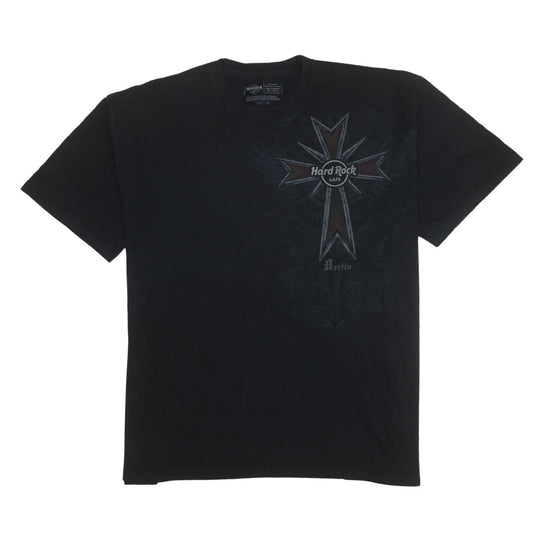 Hard Rock Cafe Berlin Men's Black 2XL Graphic Rock T-Shirt
