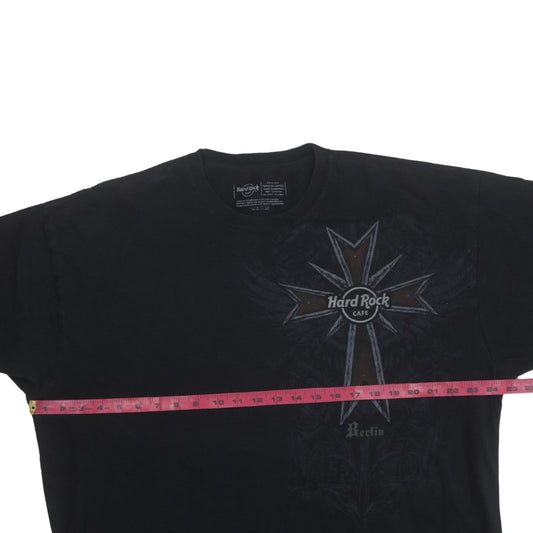 Hard Rock Cafe Berlin Men's Black 2XL Graphic Rock T-Shirt