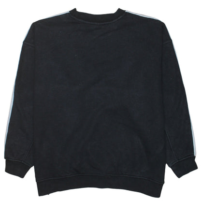 Adidas Womens Black Crew Neck Long Sleeve Pullover Sweatshirt UK 12