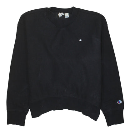 Champion Women's Black Medium Reverse Weave Sweatshirt