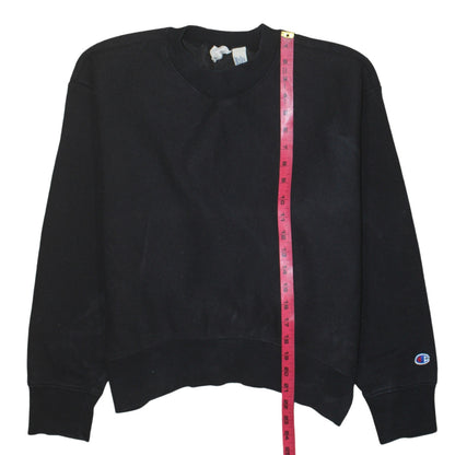 Champion Women's Black Medium Reverse Weave Sweatshirt