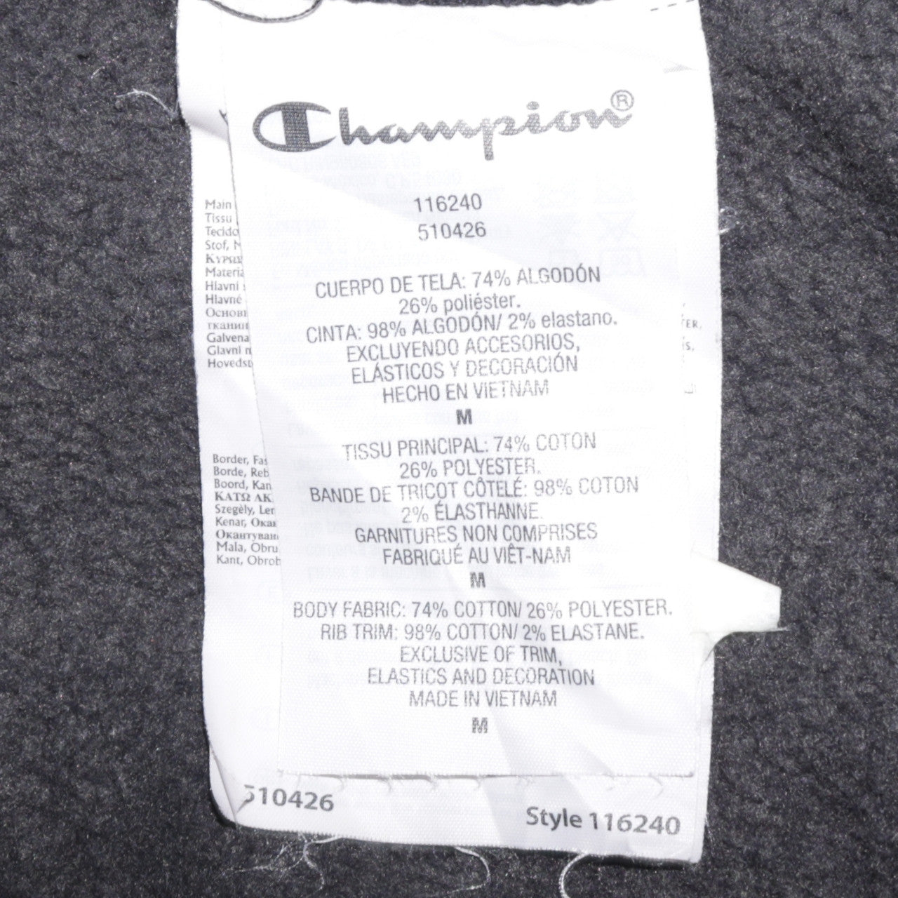 Champion Women's Black Medium Reverse Weave Sweatshirt