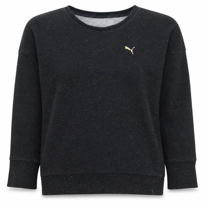 Puma Womens Black Crew Neck Pullover Sweatshirt UK 8