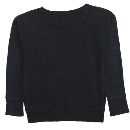 Puma Womens Black Crew Neck Pullover Sweatshirt UK 8