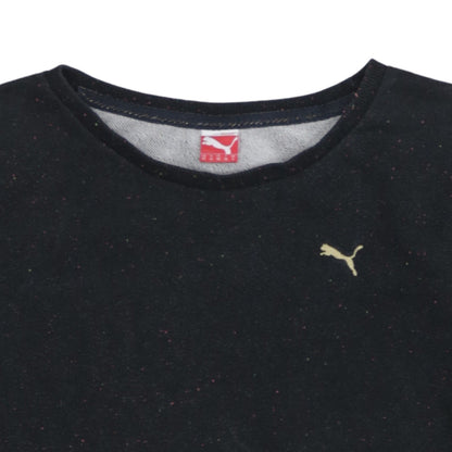 Puma Womens Black Crew Neck Pullover Sweatshirt UK 8