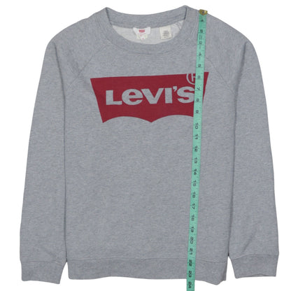 Levi's Mens Grey XS Crew Neck Logo Pullover Sweatshirt