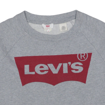 Levi's Mens Grey XS Crew Neck Logo Pullover Sweatshirt