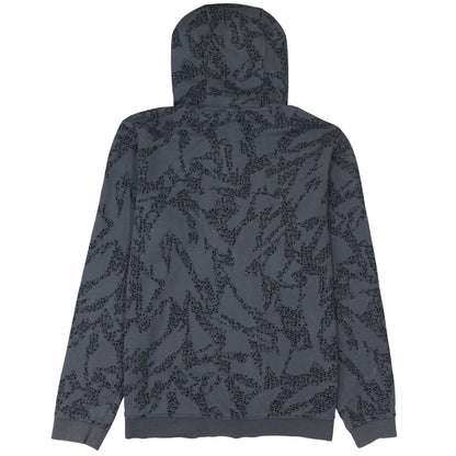 Nike Men's Grey Full Zip Hoodie Size L Graphic Fleece Sweatshirt