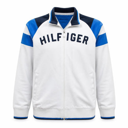 Tommy Hilfiger Boys White Blue Full Zip Sweatshirt Size 12-14 Years