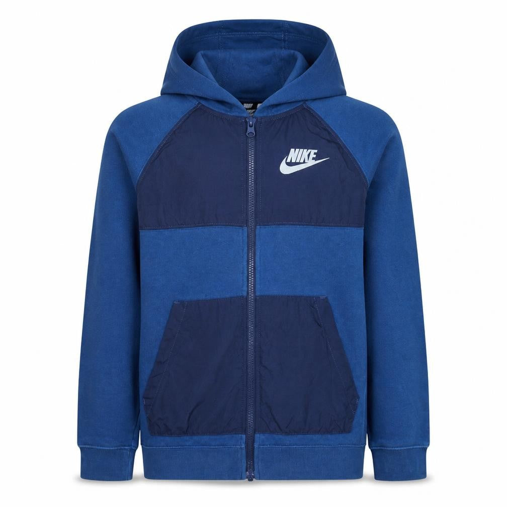 Nike Boys Blue Full Zip Hoodie L Hooded Sweatshirt 12-13 Years