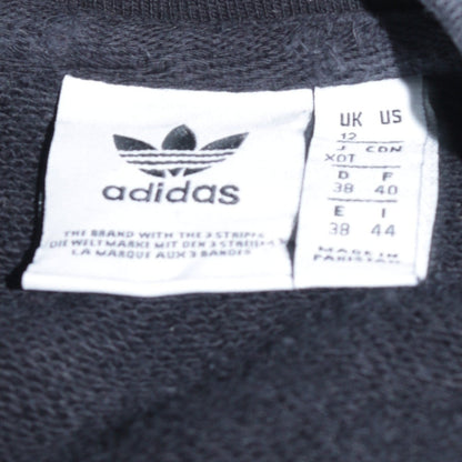 Adidas Womens Black Logo Crew Neck Sweatshirt Size 12