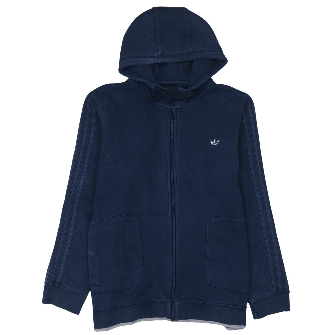 Adidas Men’s Blue Full Zip Hoodie XL Sports Fleece Jacket