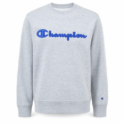 Champion Mens Grey Regular Fit Logo Pullover Sweatshirt Size S
