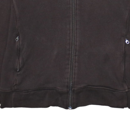 The North Face Womens Brown Full Zip Hoodie Size L Cotton Blend