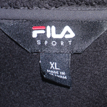 Fila Women Black Fleece Full Zip Jacket XL Sports Casual