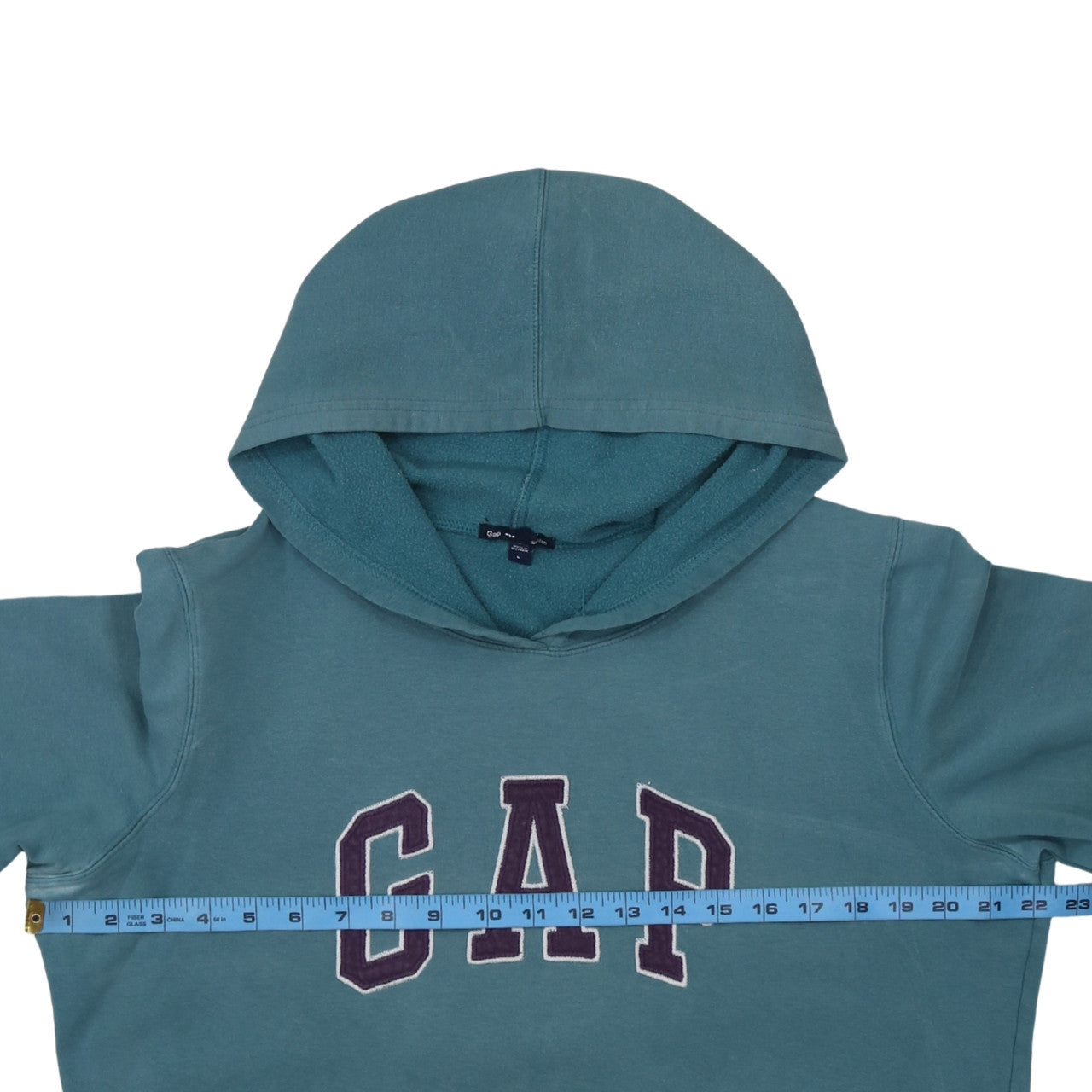 GAP Women Teal Blue Pullover Hoodie Logo Design Size M