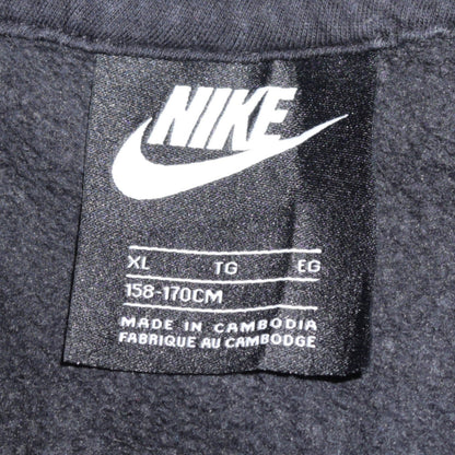 Nike Boys Black Full Zip Hoodie XL 158-170cm Sweatshirt Lined Hooded