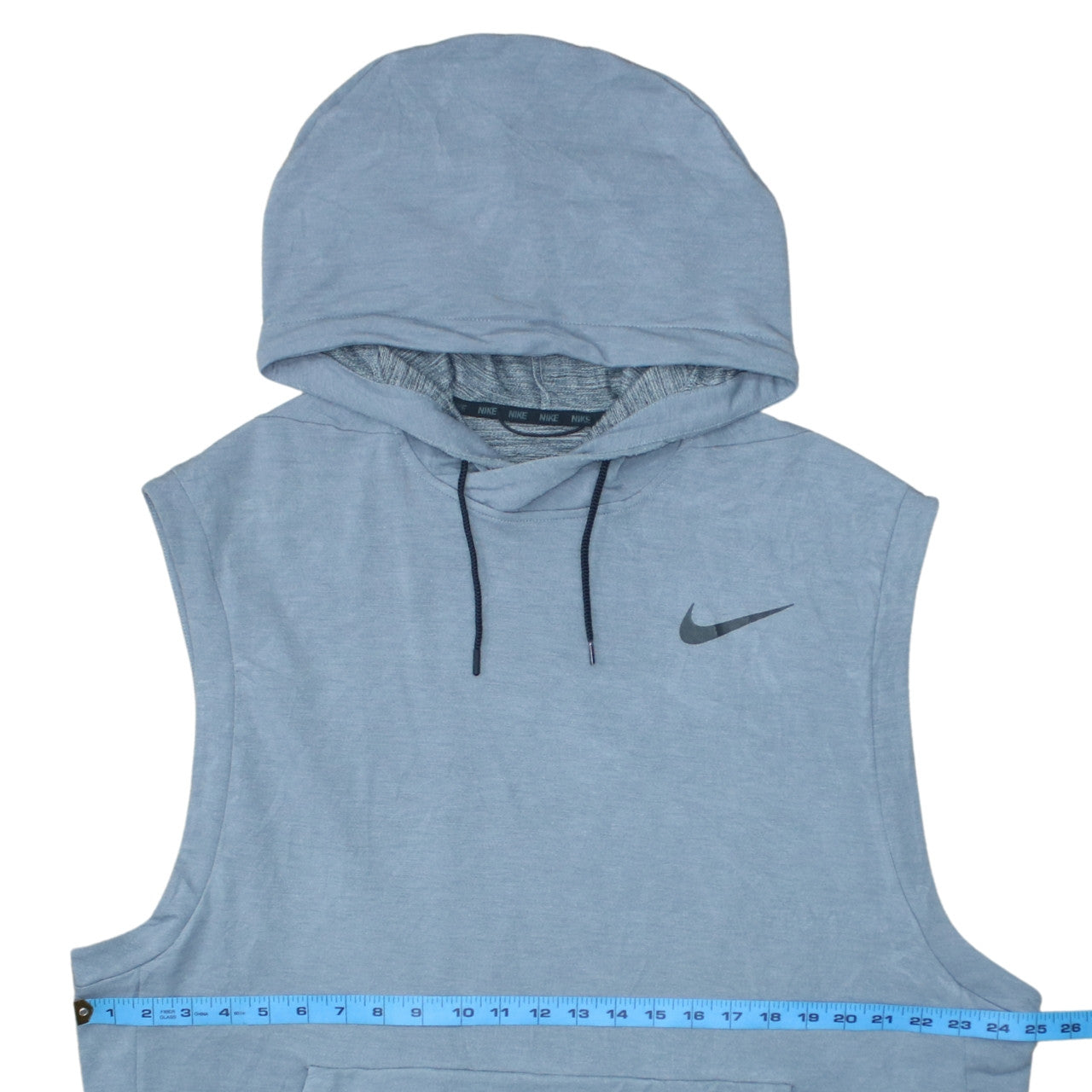 Nike Men's Blue Dri-Fit Sleeveless Hoodie 2XL Athletic Vest