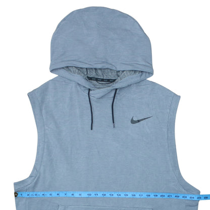 Nike Men's Blue Dri-Fit Sleeveless Hoodie 2XL Athletic Vest
