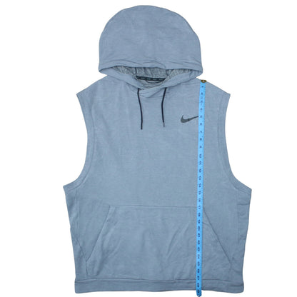 Nike Men's Blue Dri-Fit Sleeveless Hoodie 2XL Athletic Vest