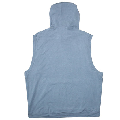 Nike Men's Blue Dri-Fit Sleeveless Hoodie 2XL Athletic Vest