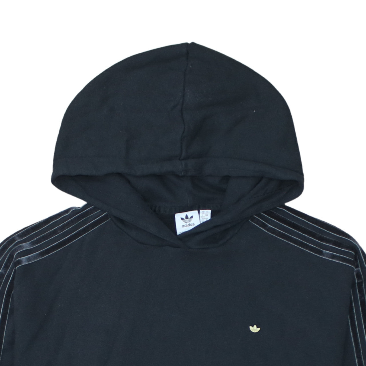 Adidas Women Black Size 16 Pullover Hoodie Cotton Blend