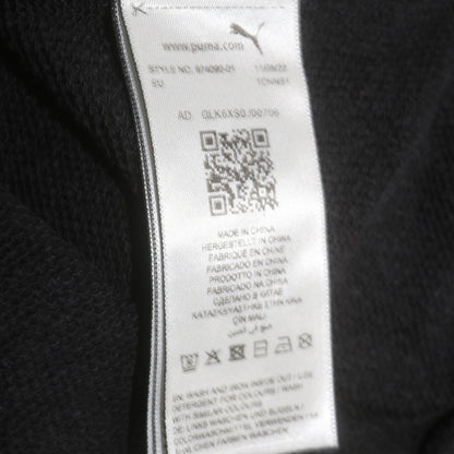 Puma Womens Black XL Pullover Sweatshirt Crew Neck Logo Print