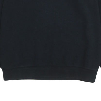 Puma Womens Black XL Pullover Sweatshirt Crew Neck Logo Print