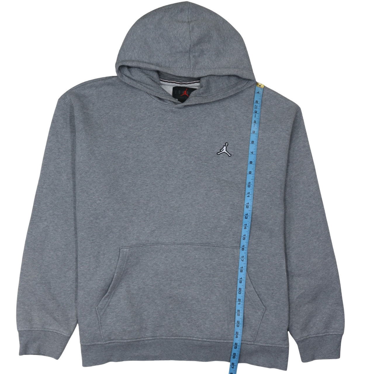 Jordan Men's Grey XL Pullover Hoodie Embroidered Logo Fleece Sweatshirt