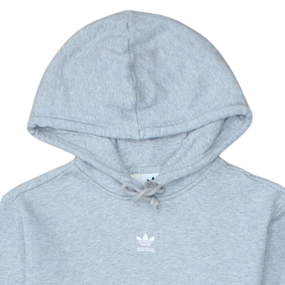 Adidas Women Grey Pullover Hoodie Size 8 Logo Hooded Sweatshirt
